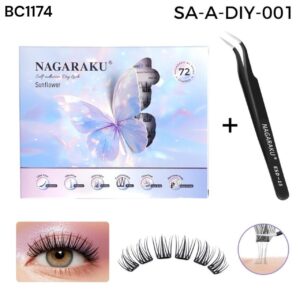 Pestañas Autoadhesiva con pinza Nagaraku bc1174