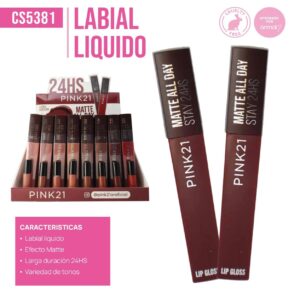 labial liquido matte pink21