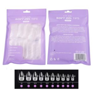 Tips Soft gel Almendra City x 600pcs