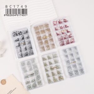 Strass de colores Naez bc1749(1 negro)(2 dorado)(3rojo)(4tornasol claro)(5 tornasol oscuro)(6plata) bc1749
