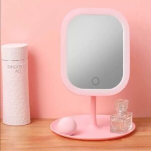 Espejo led Blanco/rosa
