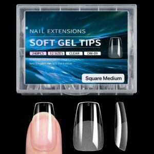 Tips cuadrado medio 240pcs